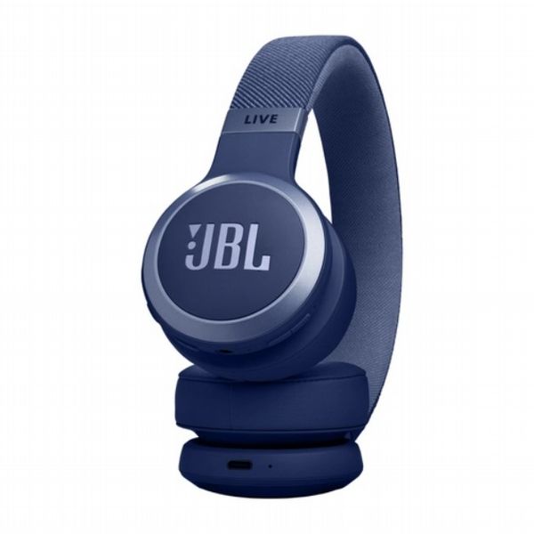 JBL LIVE 670NC, Wireless On-Ear Noise-Cancelling Headphones with Mic, Blue