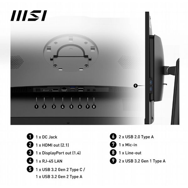 MSI PRO AP242P 14M i3 14100 8GB 256GB W11P All In One PC
