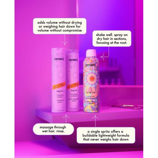 Amika NEW Big Hit Volumising Shampoo 275ml
