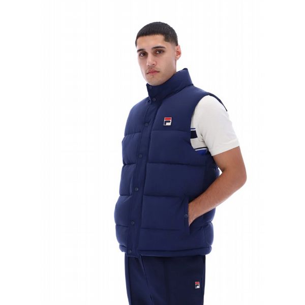 FILA MENS BLAZE PADDED GILET-FNAVY