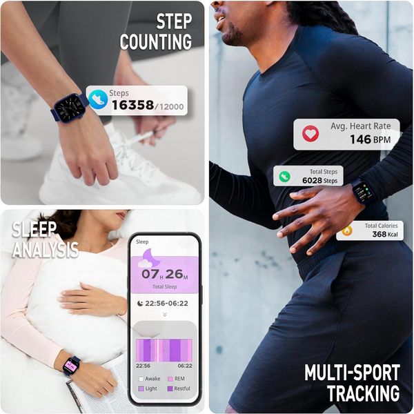 Reflex Active Spectra Amoled Calling Smart Navy Strap Watch Gun Metal