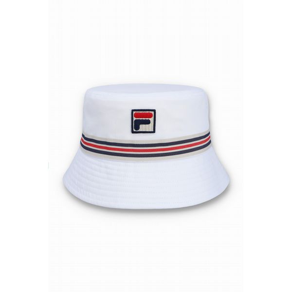 FILA JOJO FBOX AND HERITAGE STIPE BUCKET HAT WHITE
