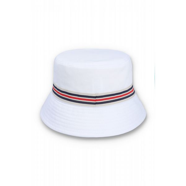 FILA JOJO FBOX AND HERITAGE STIPE BUCKET HAT WHITE