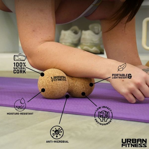 Urban Fitness Cork Peanut Massage Ball (8 x 16cm)