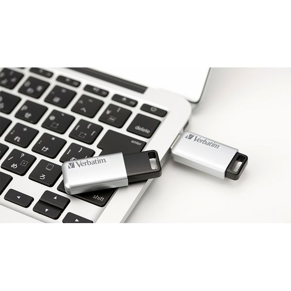 Verbatim Silver/Black Secure Pro USB 3.0 Flash Drive 32GB 98665