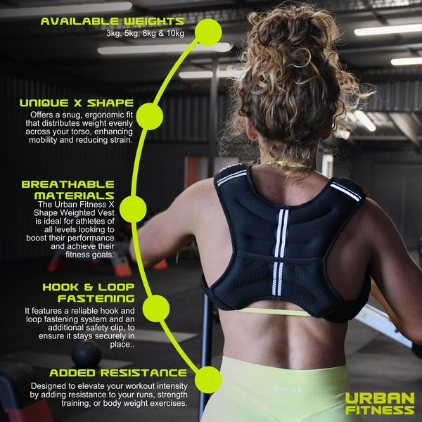 Urban Fitness X Shape Weighted Vest (5kg)