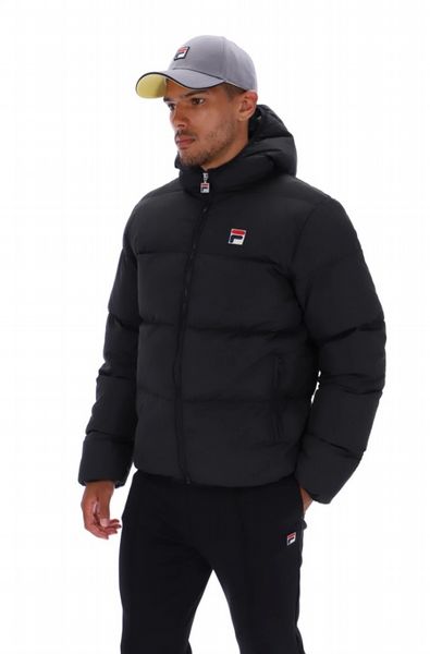 FILA HARRY HEAVYILY PADDED PUFFER JACKET MENS- BLACK/SHARKSKIN