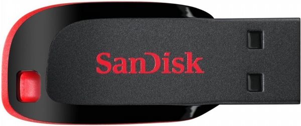 SanDisk 64GB Cruzer Blade USB 2.0 Flash Drive - Black