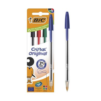 Bic Cristal Pen Original Assorted Pack 4