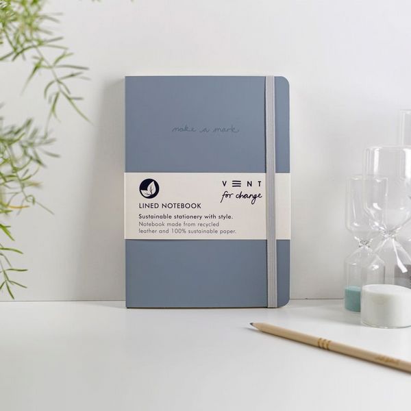 Mark a Mark Notebook Recycled Leather A5 � Dusty Blue