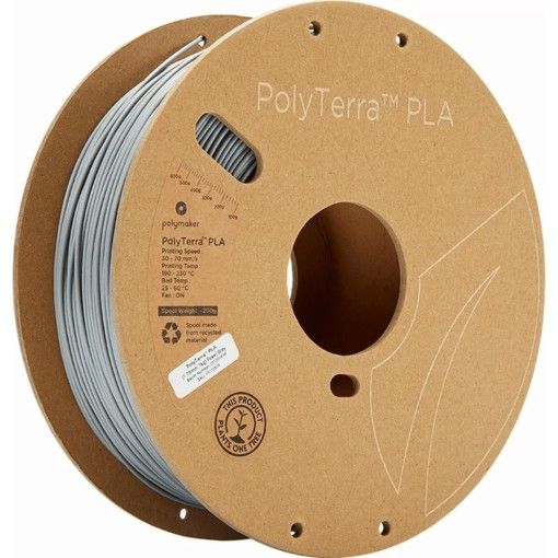 PolyMaker PolyTerra PLA (1.75mm, 1kg) Fossil Grey