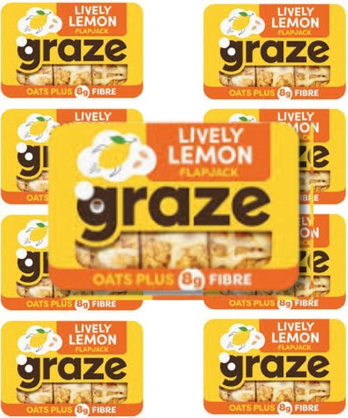 Graze Lively Lemon Flapjack Punnet (Pack of 9)