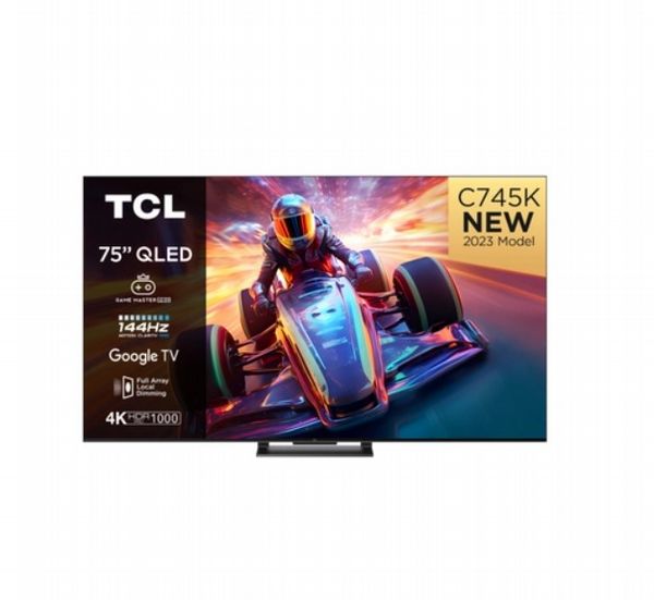 TCL 75C745K 75-inch QLED 144Hz VRR Gaming Smart Google TV