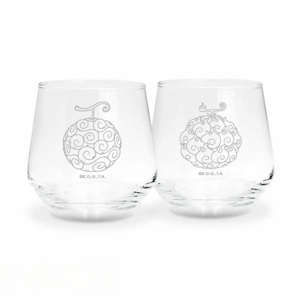 One Piece Devils Fruits  - 2 Glass Set