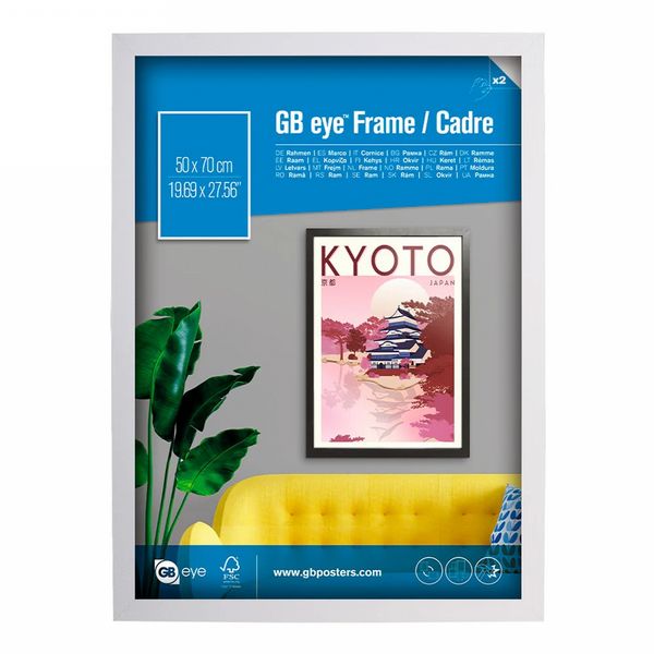 GB Eye Contemporary Wooden White Picture Frame - 50 x 70cm