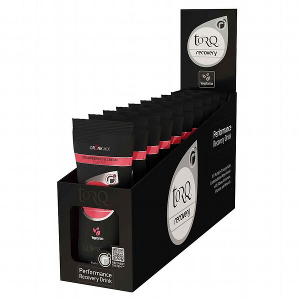 TORQ Recovery Drink Sachet 50g (Box of 10) Strawberries and Cream